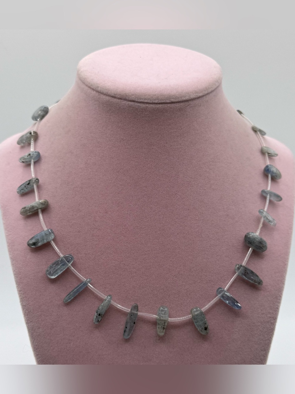 Handmade kyanite  Bead Stone Necklace